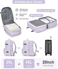 Load image into Gallery viewer, Expandable Carry-On Travel Backpack - Flight Approved for Business &amp; Leisure