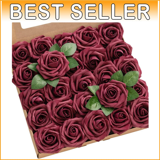Vibrant 50 Pcs UV-Resistant Foam Roses - Ideal for Outdoor & Indoor Arrangements