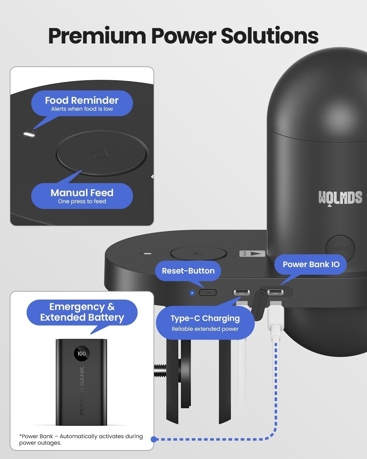 2.4G Precision Fish Feeder with Visual Monitor for Betta and Goldfish Aquariums