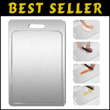 Load image into Gallery viewer, Square Titanium Cutting Board with Safe Edges &amp; Juice Groove - 18.1"L x 11.8"W