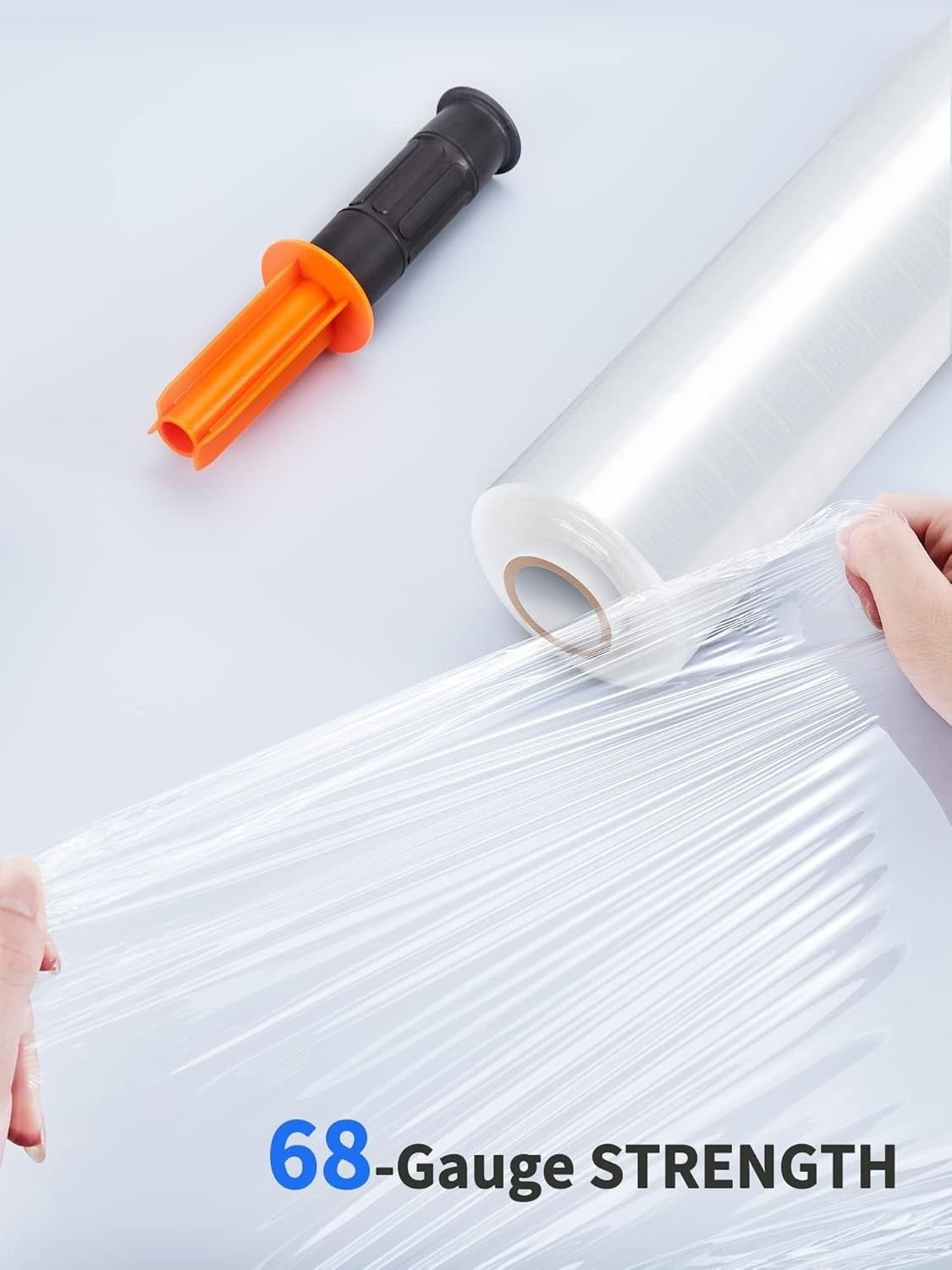 15" Heavy-Duty Stretch Film 4 Pack - Clear Packaging for Moving & Shipping