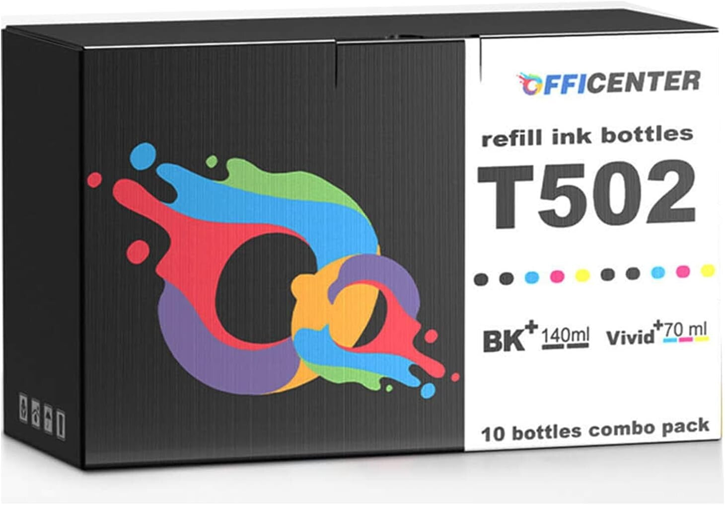 High-Capacity 10 Pack T502 Ink Refill Bottles for Ecotank & Supertank Printers