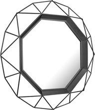 Load image into Gallery viewer, Versatile 28.3" Octagonal Black Wall Mirror with Easy Mounting Brackets