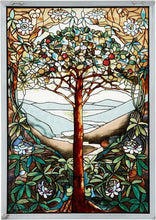 Load image into Gallery viewer, Artistic Stained Glass Window Panel - Tree of Life Design for Elegant Homes