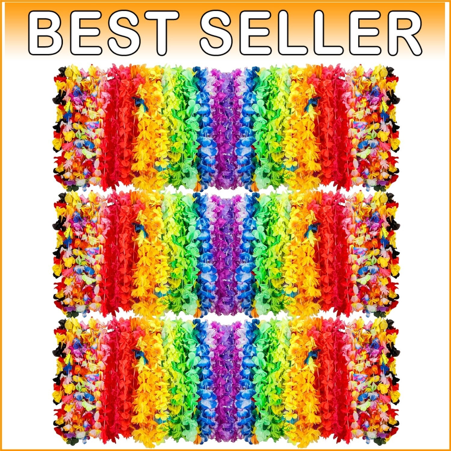 Hawaiian Lei Bulk - Vibrant Silk Flower Necklaces for Tropical Luau Parties