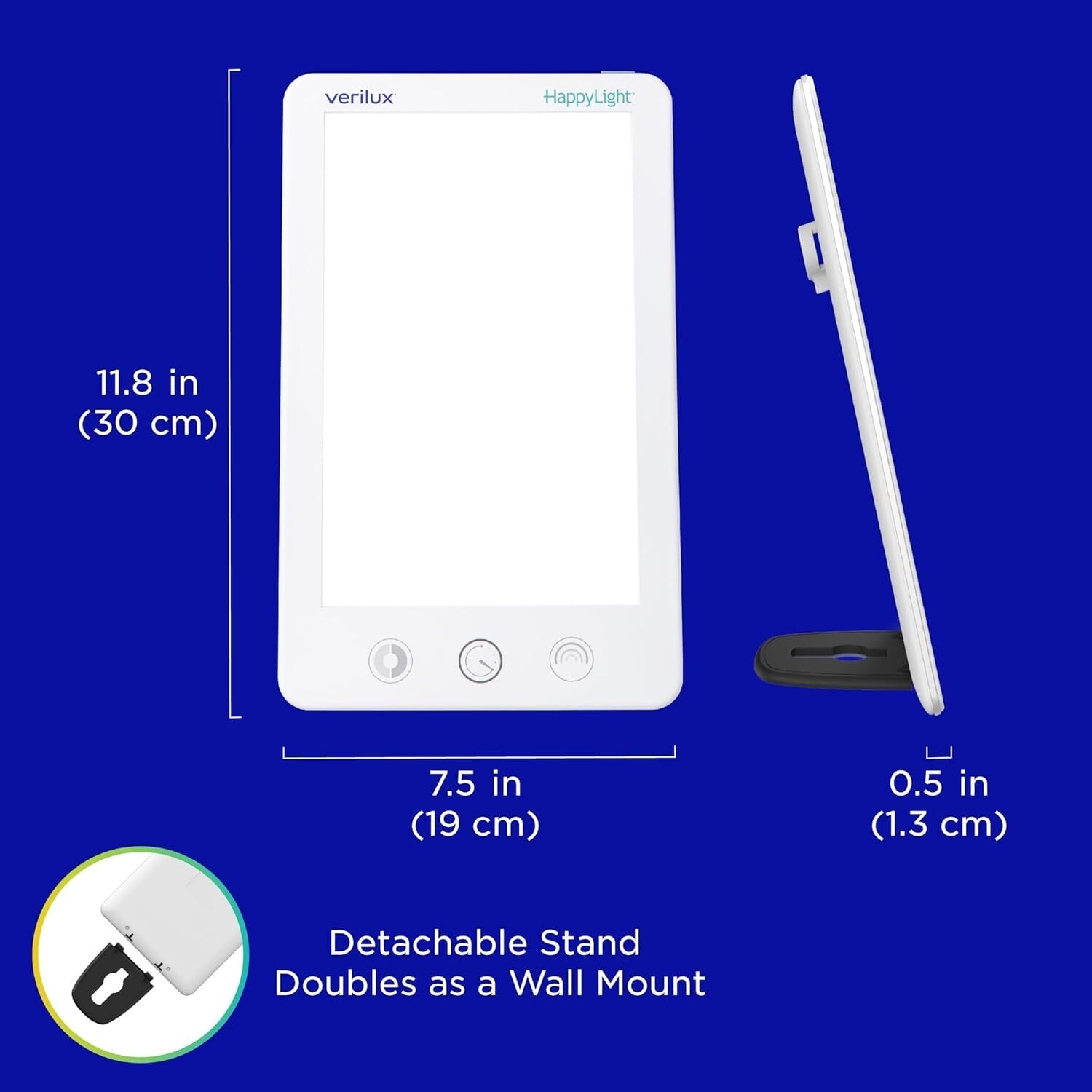HappyLight Luxe - 10,000 Lux UV-Free Light Therapy Lamp for Mood & Energy Boost