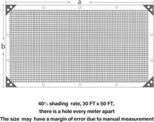 Load image into Gallery viewer, Breathable Black Shade Cloth 40% - Ideal 30x50 FT Cover for Plants &amp; Pets