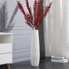 Load image into Gallery viewer, Durable 24-Inch White Ceramic Vase with Floral Pattern - Modern Home Centerpiece