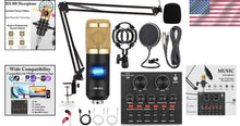 Load image into Gallery viewer, Professional Podcast Bundle with Noise Reduction Mic and Adjustable Arm Stand