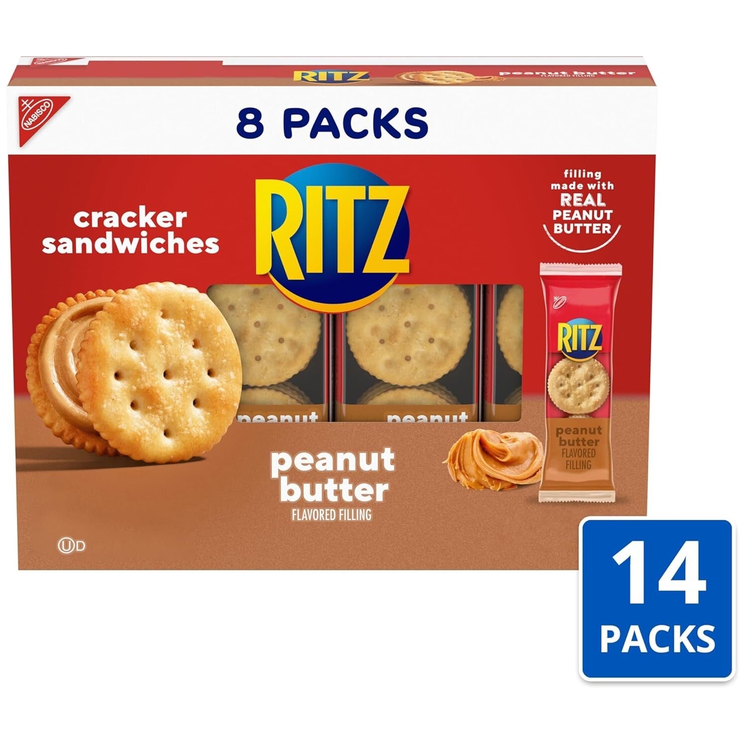 Convenient 112-Pack Peanut Butter Sandwich Crackers - Perfect On-the-Go Snack