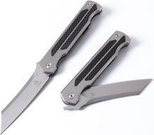Load image into Gallery viewer, Titanium Folding Pocket Knife with S35VN Steel Blade - Ideal for Camping Use