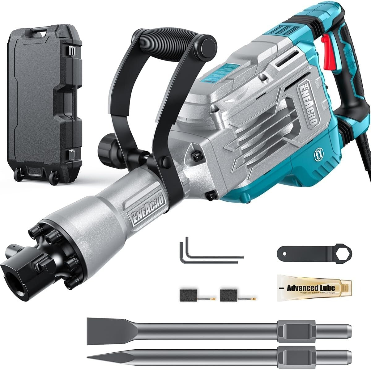 Portable SDS-Hex Jack Hammer 1700W with Chisels & Roll Case for Efficiency