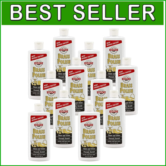 12-Pack of Fast-Acting Brass Cleaner - Long-Lasting Shine for Instruments & Home