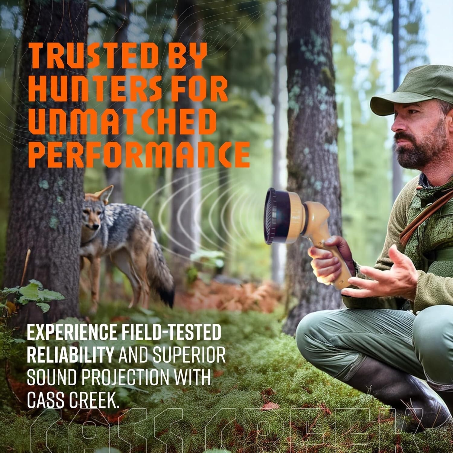 120+ Decibel Handheld Caller with 20 Proven Predator Calls - Lightweight Design