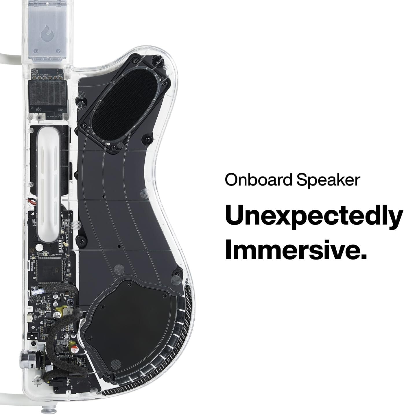 GENIE Stringless Smart Guitar with Onboard Speaker - Portable & Compact Design