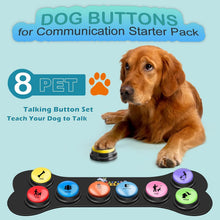 Load image into Gallery viewer, Interactive Dog Communication Button Starter Pack - 8 Colors with Scene Stickers