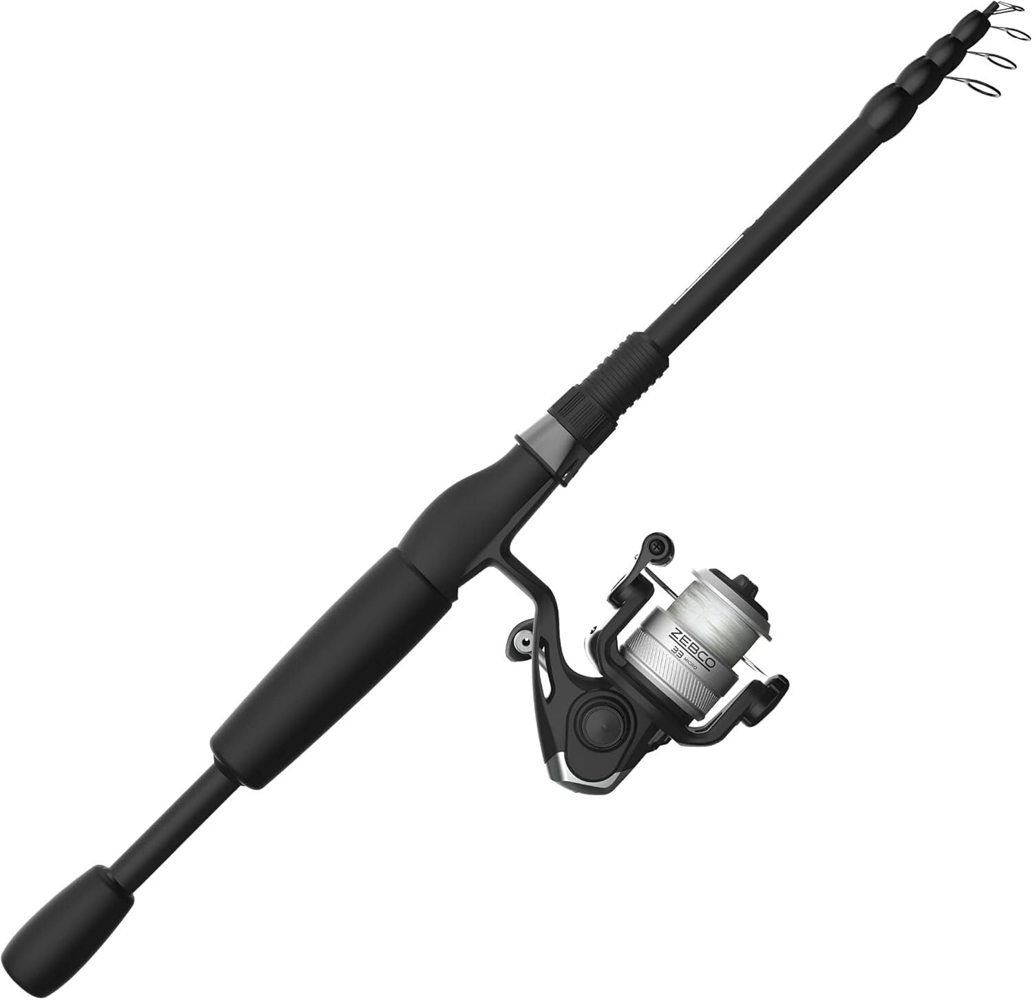 Compact Telescoping Fishing Combo: 33 Spinning Reel with 5ft Rod for All Anglers