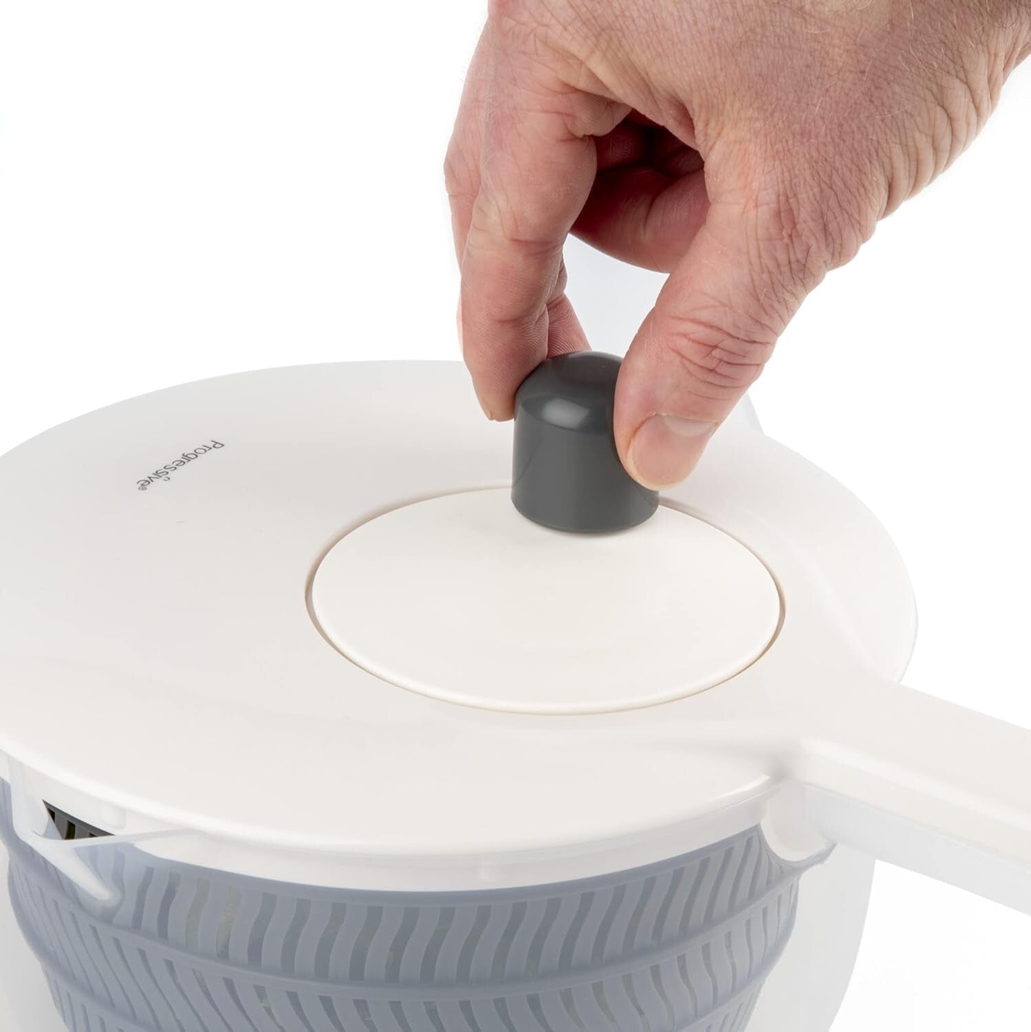 2.5 Quart Salad Spinner with Long Handle - Dishwasher Safe Kitchen Essential