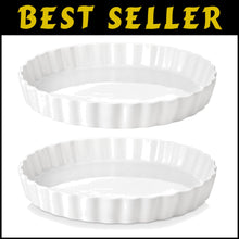 Load image into Gallery viewer, Durable Non-Stick Ceramics 10-Inch Pie Plates with Ruffled Edges, Set of 2