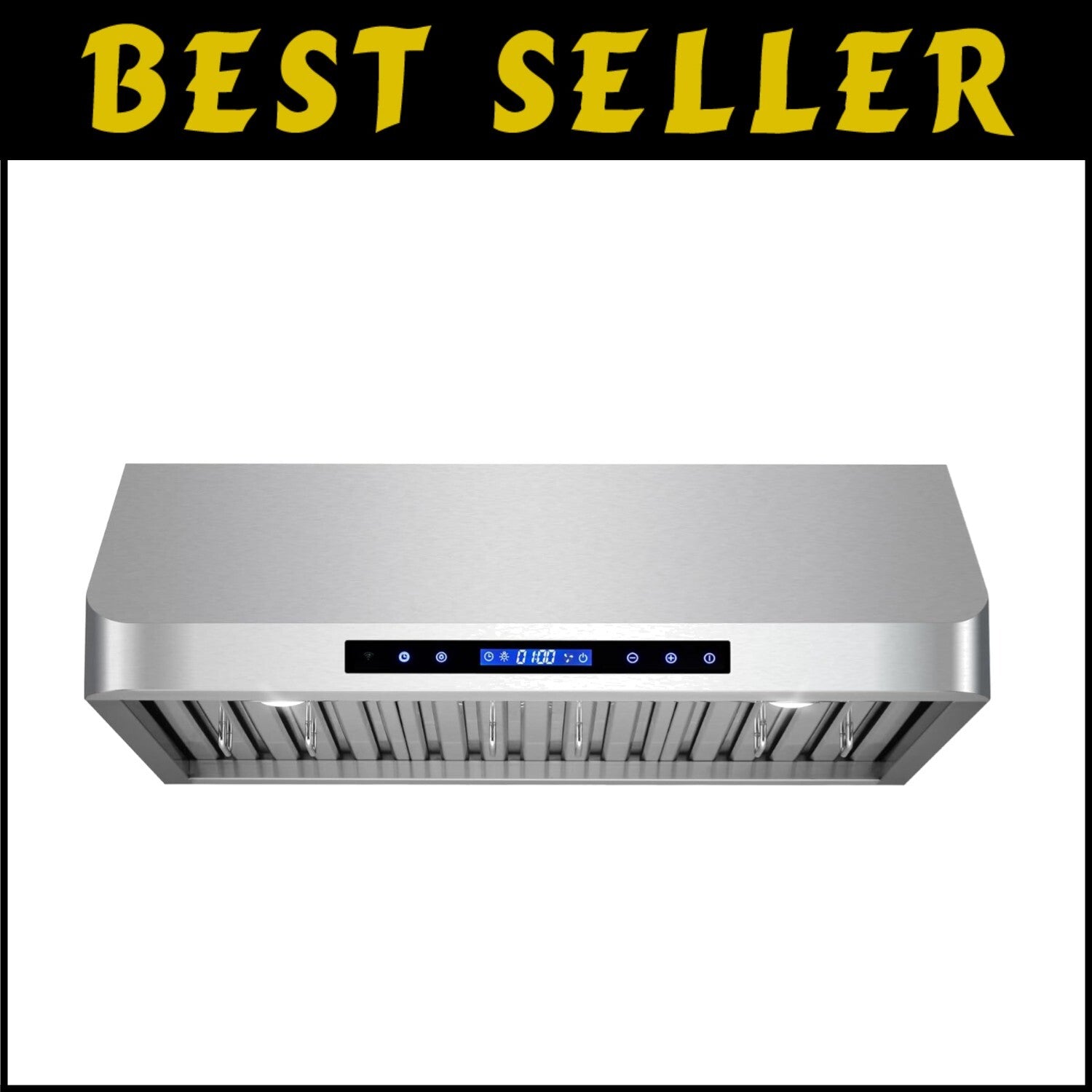 500 CFM Stainless Steel Under Cabinet Range Hood with Touch Control & LED Lights