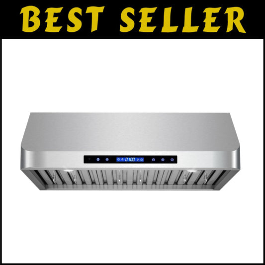 500 CFM Stainless Steel Under Cabinet Range Hood with Touch Control & LED Lights