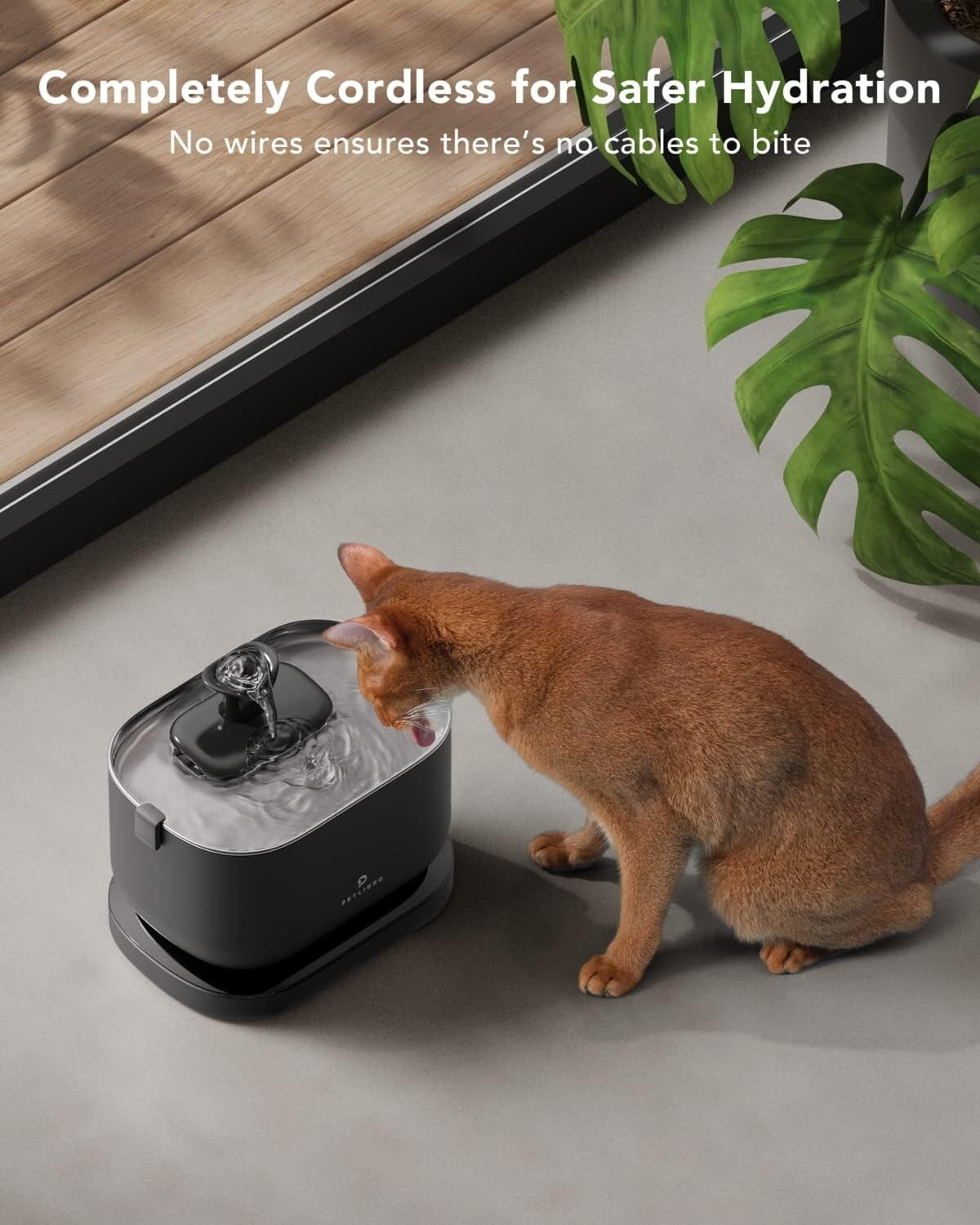 Elegant 2.5L Cat Water Fountain - Wireless, Easy Clean, Premium Stainless Steel