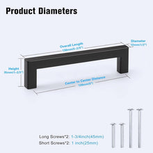 Load image into Gallery viewer, Versatile 5" Black Pull Handles - 30 Heavy-Duty Stainless Steel Cabinet Hardware