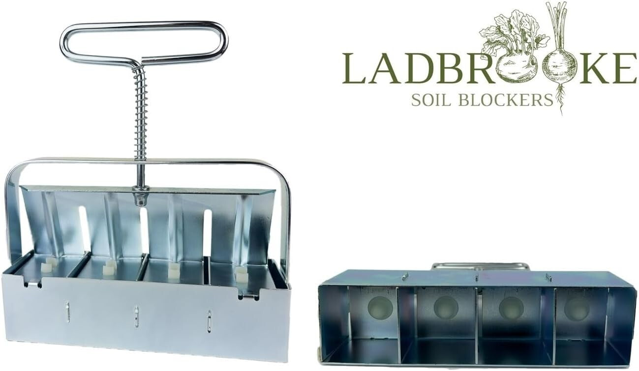 Authentic Mini 4 Hand-Held Soil Block Maker - Eco-Friendly Gardening Tool