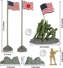 Load image into Gallery viewer, Iwo Jima Battle Scene Set - 72pcs Soldiers, Tanks &amp; Iconic Flag-Raising