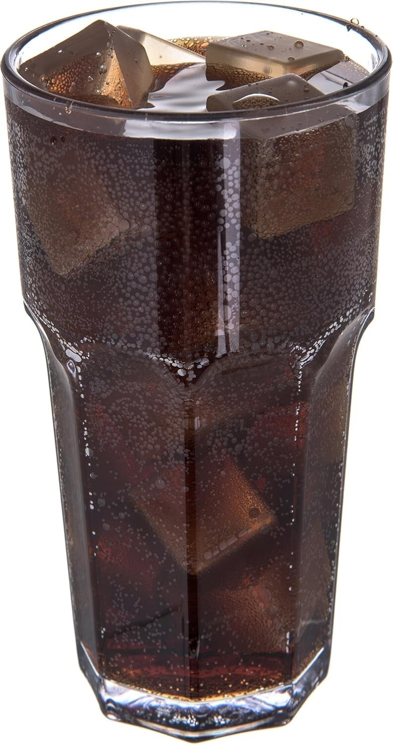 Multi-Use Clear Plastic Tumblers - 24 Pack of Louis 16-Ounce Tall Glasses