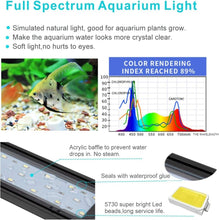 Load image into Gallery viewer, Durable Extendable 16W Aquarium Light with Adjustable Brackets for Aquascapes