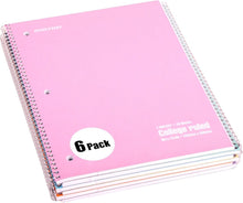Load image into Gallery viewer, 24-Pack College Ruled Pastel Notebooks with Soft Cover &amp; Micro-Perforated Pages
