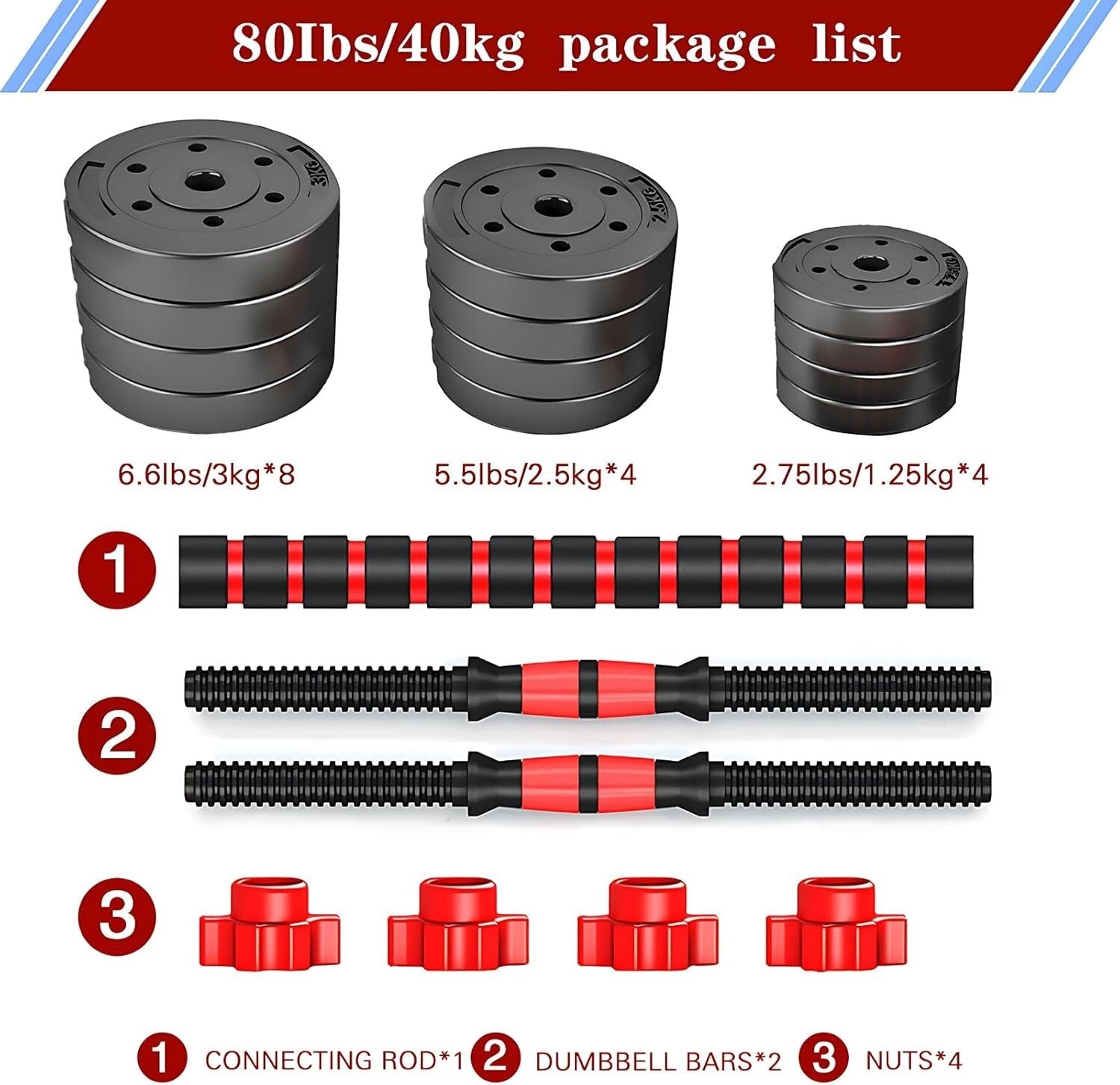 Ergonomic Adjustable Dumbbell Set with Non-Slip Handles - Fitness Made Easy