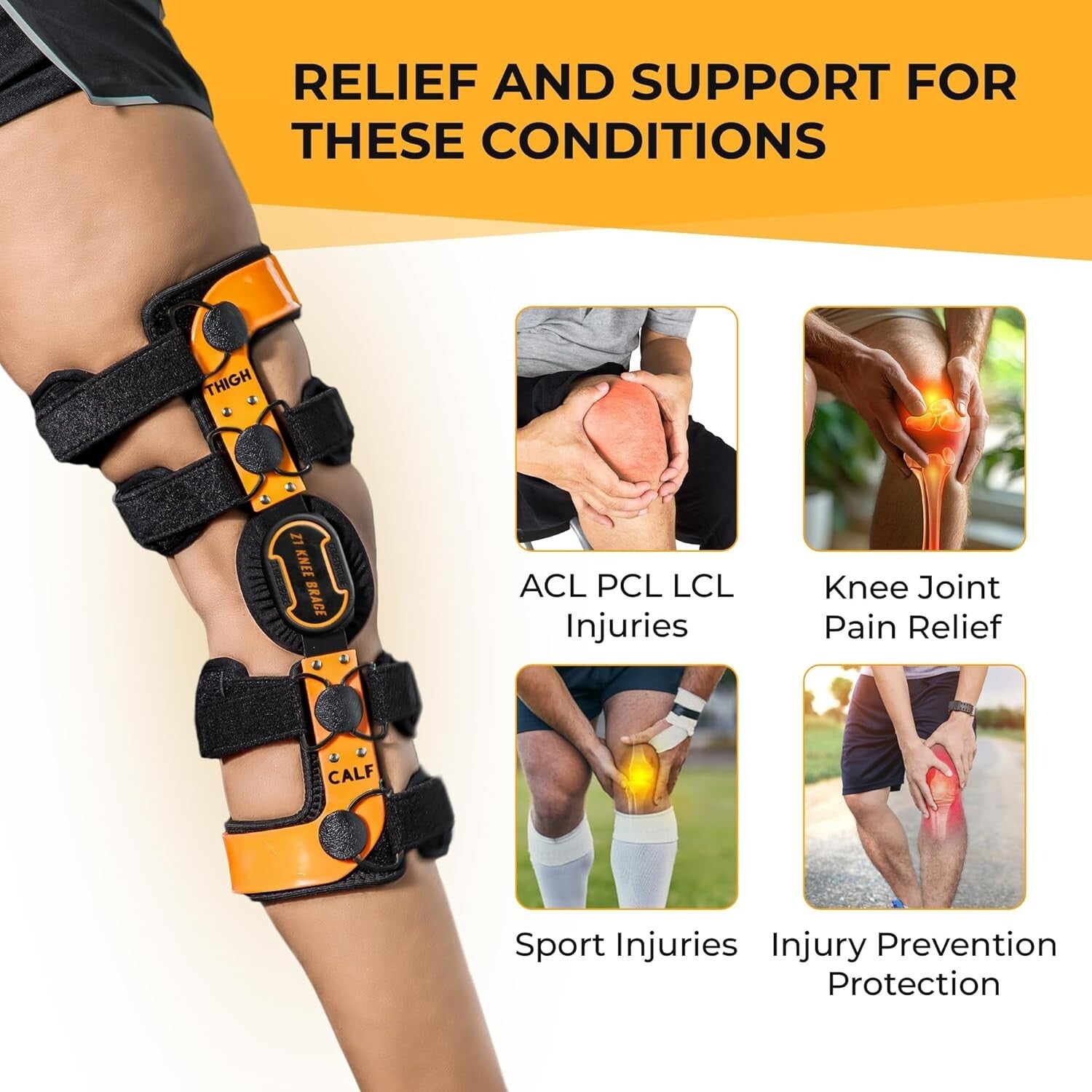 Custom-Fit Z1 K2 Knee Brace – Adjustable Support for Arthritis & Sports Injuries
