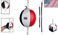 Load image into Gallery viewer, Versatile 9" Leather Boxing Double End Bag with Rubber Cables - Unisex Training