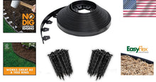 Load image into Gallery viewer, Flexible 1.5-Inch Tall Plastic Garden Border - 100 Ft Edging with Bonus Spikes