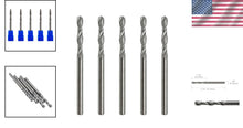 Load image into Gallery viewer, Durable 1/8" Solid Carbide Drill Bits with Straight Shank - 5-Piece Collection