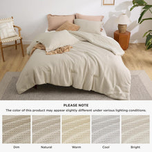 Load image into Gallery viewer, Vintage-Style Waffle Comforter Set Queen in Soft Microfiber - 3 Piece Collection