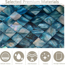 Load image into Gallery viewer, Waterproof Mother of Pearl Peel and Stick Tiles - 10 Sheets, Modern Home Upgrade