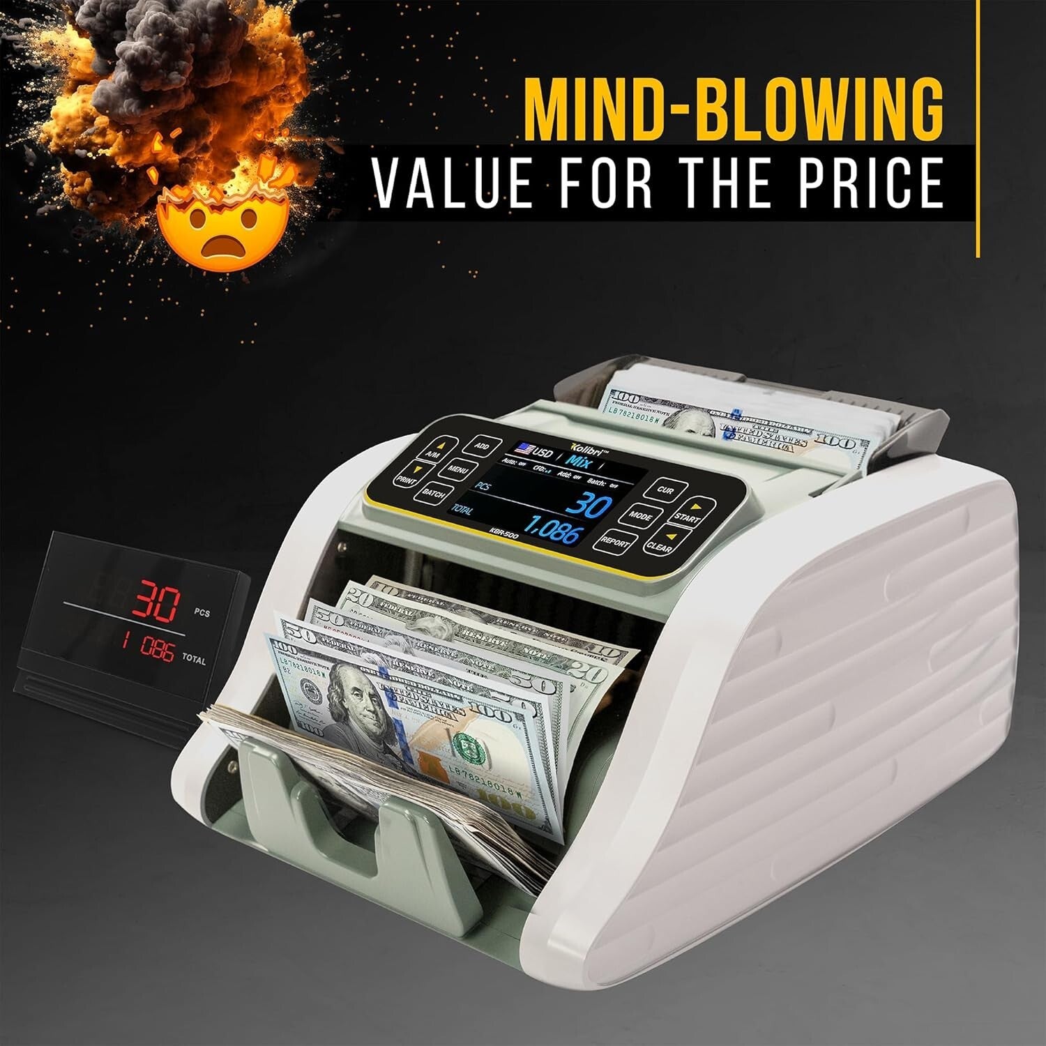 Efficient Bill Counter Machine with Multiple Modes & Zero-Error Detection