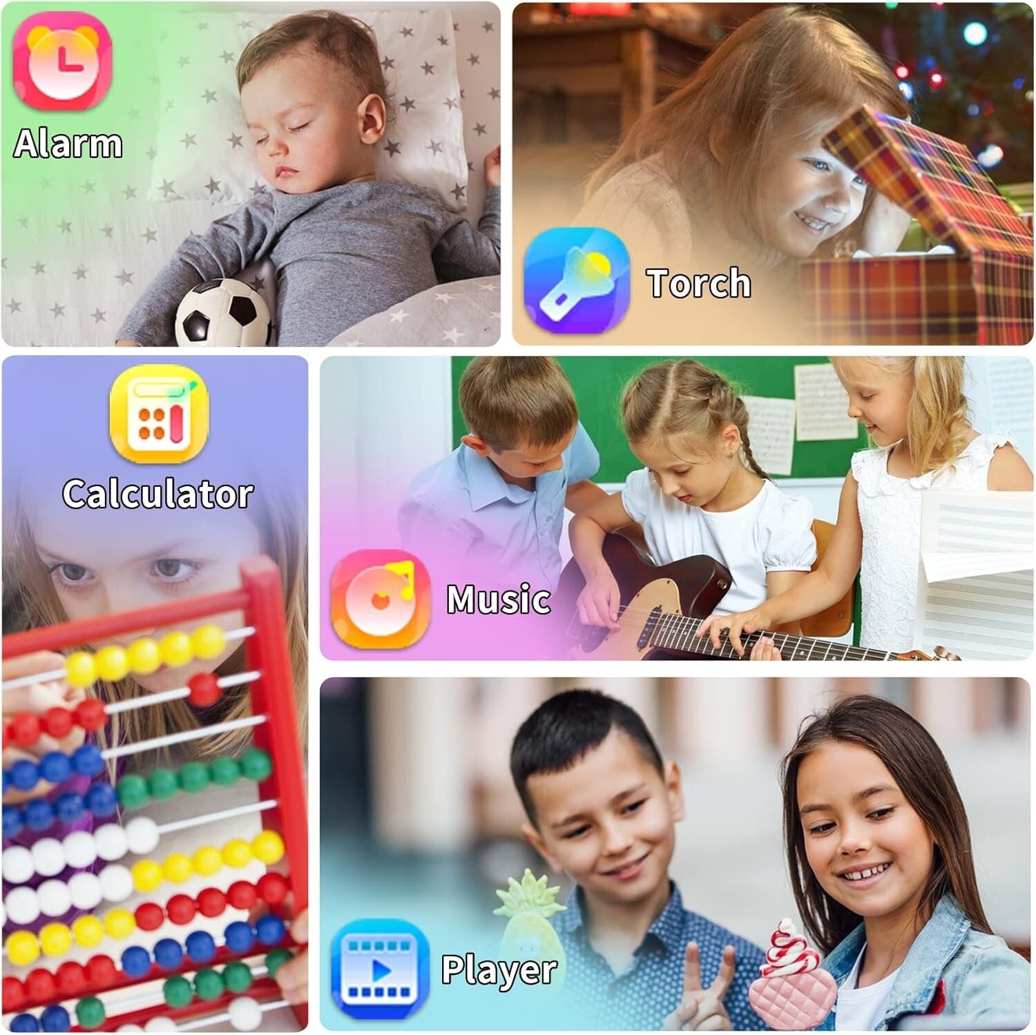 Durable Kids Smart Watch with Touchscreen & 24 Games - Ideal for Young Explorers