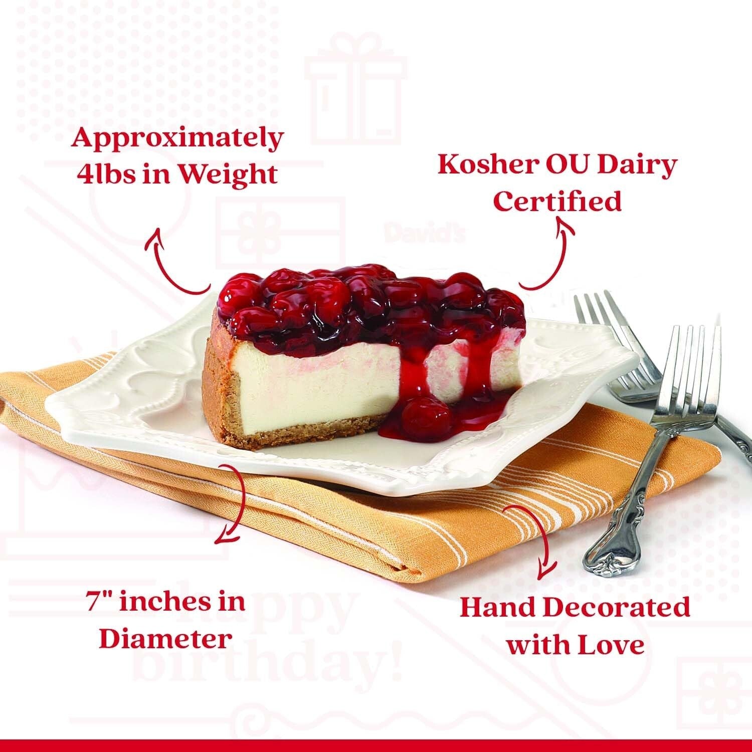 Delicious 10" Strawberry Cheesecake with Fresh Ingredients - Kosher Certified