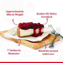 Load image into Gallery viewer, Delicious 10" Strawberry Cheesecake with Fresh Ingredients - Kosher Certified