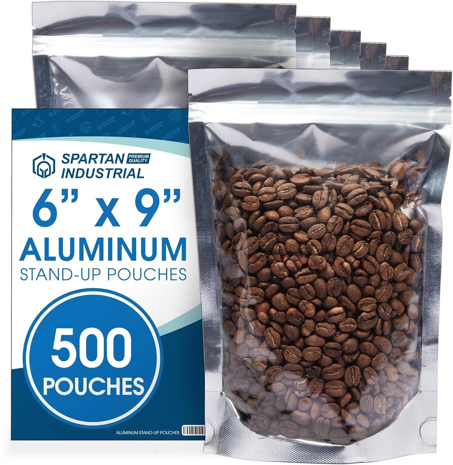 500 Pack 6" x 9" Smell-Proof Resealable Foil Pouch Bags for Premium Packaging