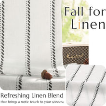 Load image into Gallery viewer, Chic Light Filtering Curtains 84" Long, Farmhouse Striped Design - 2 Panel Set
