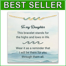 Load image into Gallery viewer, Meaningful Wave Bracelet in S925 Silver for Daughters &amp; Moms - Thoughtful Gift