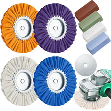 Load image into Gallery viewer, Versatile 8" Airway Buffing Wheel and Polishing Bars Set with Safety Flange