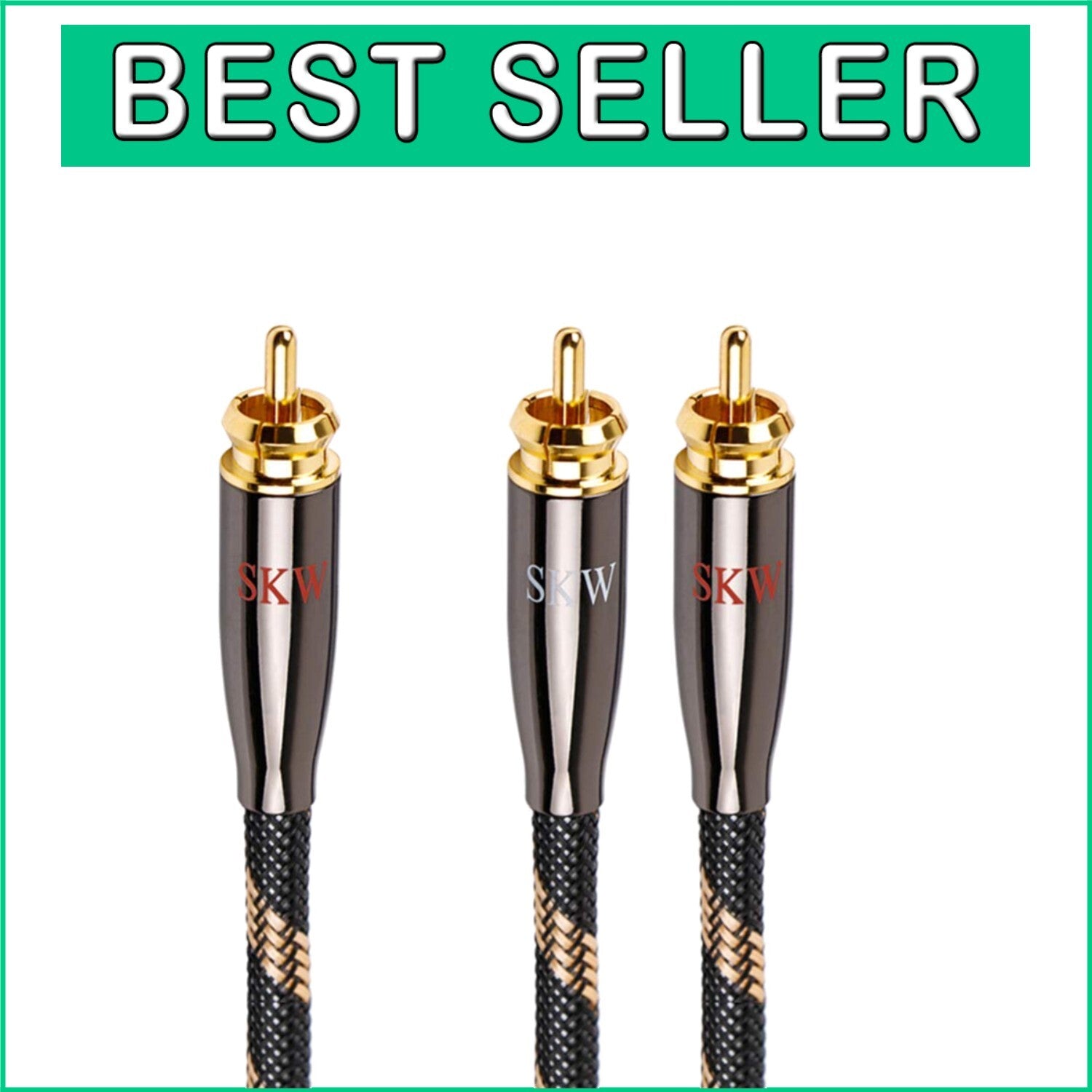 High-Performance RCA Y Cable 1 Male to 2 Male - Ideal for Home Theater Systems