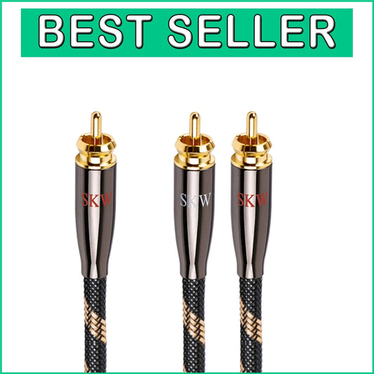 High-Performance RCA Y Cable 1 Male to 2 Male - Ideal for Home Theater Systems