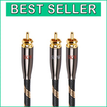 Load image into Gallery viewer, High-Performance RCA Y Cable 1 Male to 2 Male - Ideal for Home Theater Systems